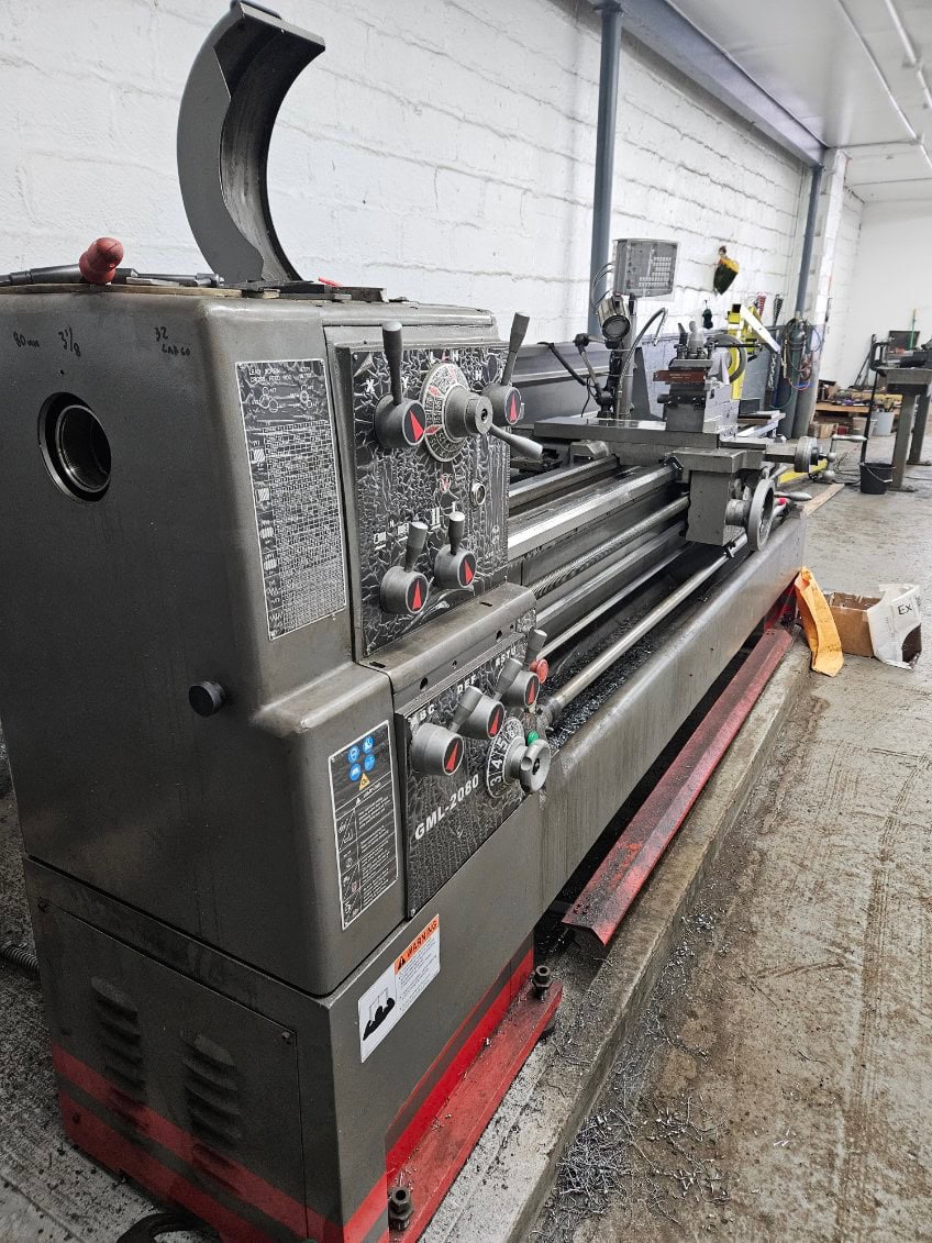 GMC #GML2080, Gap-bed Metal Lathe, 20" swing, x 80" centers, 12.5" swing over cross slide, tailstock, 20" - Image 2