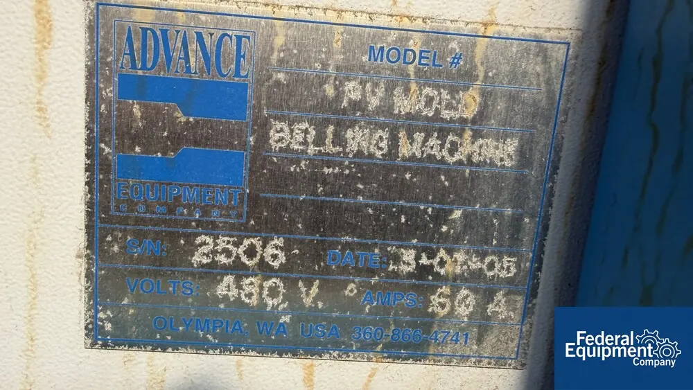 Advance Equipment, #PV-Mold, Belling Machine, 5 zone, 1 station, 480 V., 2005 - Image 2