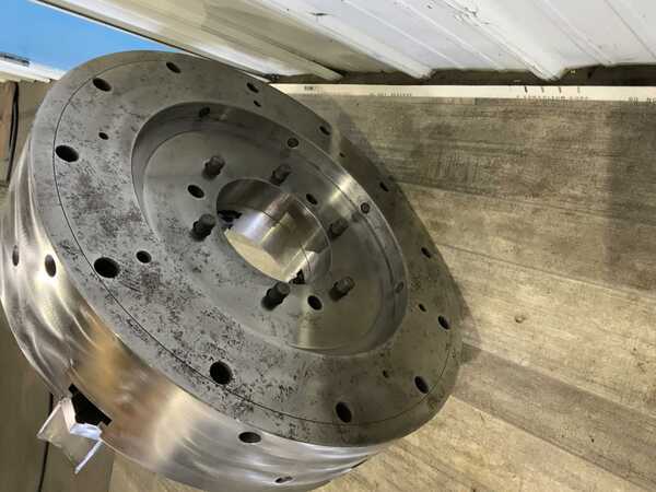 23.6" Pratt Burnerd, 3-jaw manual chuck, 6-3/4" thru hole, removable top jaws - Image 10