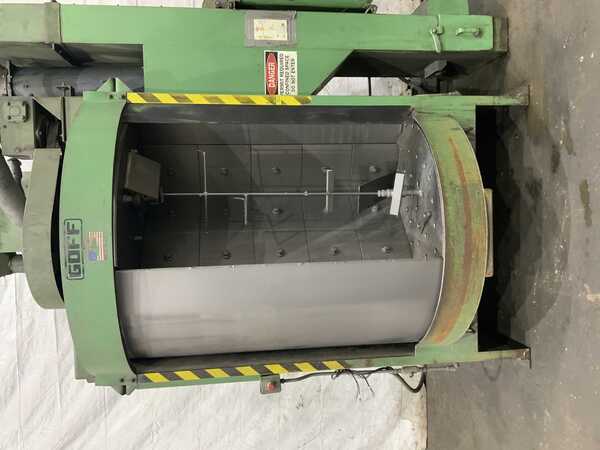 24" x 48" Goff #2460S, vertical shot blast machine, (2) 12" blast wheels, elevator, 1992 - Image 2