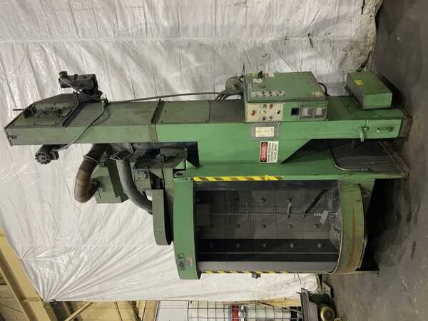 24" x 48" Goff #2460S, vertical shot blast machine, (2) 12" blast wheels, elevator, 1992 - Image 3