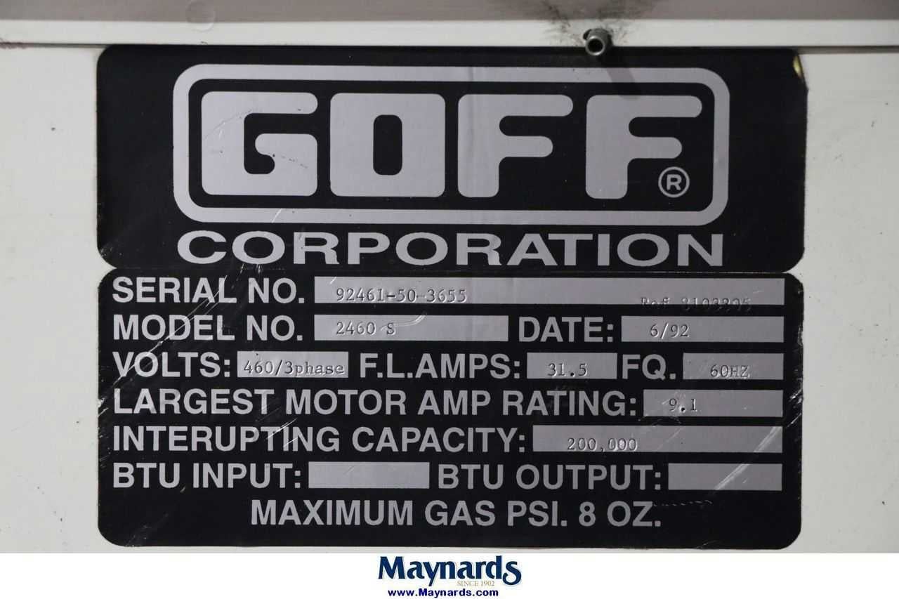 24" x 48" Goff #2460S, vertical shot blast machine, (2) 12" blast wheels, elevator, 1992 - Image 9
