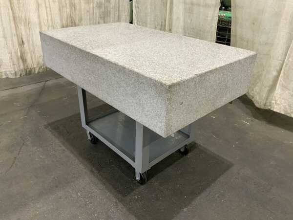 36" x 60" x 12" Mitutoyo, Granite surface plate, grade AA, roll around stand - Image 1