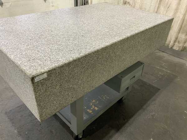 36" x 60" x 12" Mitutoyo, Granite surface plate, grade AA, roll around stand - Image 2