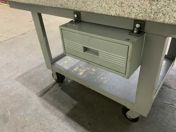 36" x 60" x 12" Mitutoyo, Granite surface plate, grade AA, roll around stand - Image 5