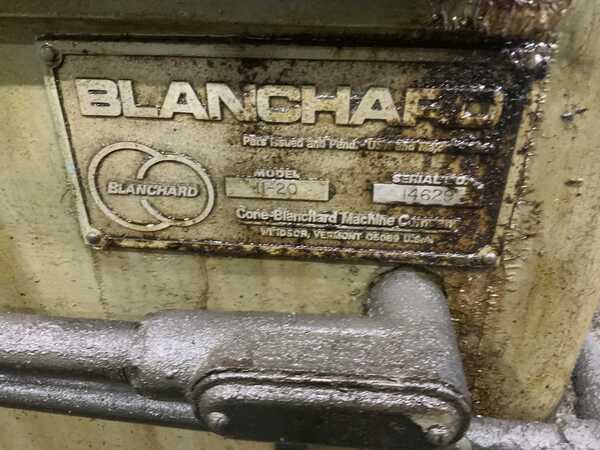 Blanchard #11-20, rotary surface grinder, 20" chuck, 11" x 5" x 9" wheel, Trabon automatic lube, 1975 - Image 6