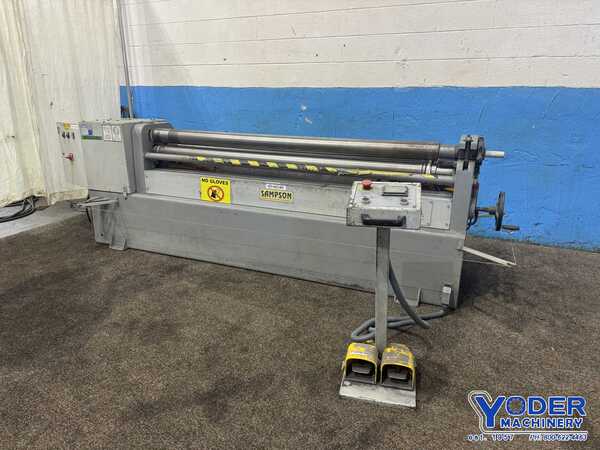 6.8' x 1/8" Sampson #MRM640-2050X110, plate bending roll, forward/reverse, operators console, 3 HP, 2004 - Image 1