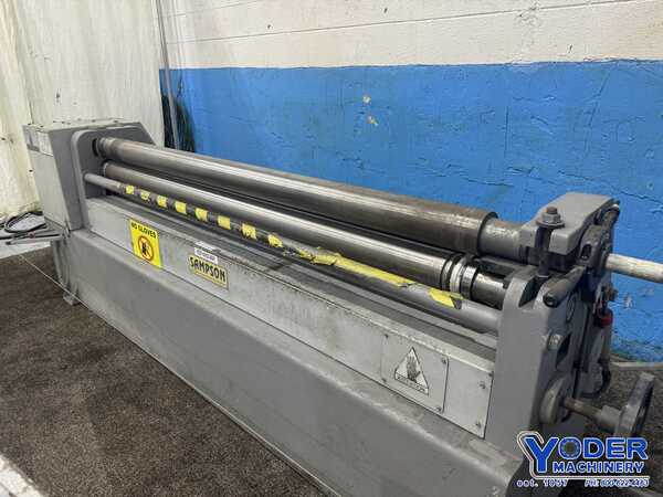 6.8' x 1/8" Sampson #MRM640-2050X110, plate bending roll, forward/reverse, operators console, 3 HP, 2004 - Image 2