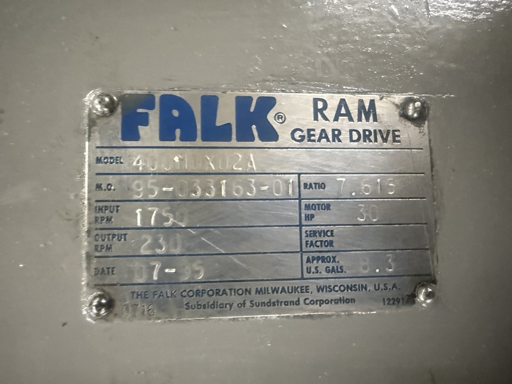 30 HP @ 1750 RPM, Falk RAM Gear Drive #400MDXD2A, 230 RPM output, 7.61 ratio - Image 5
