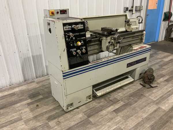 14" x 40" Acra #1440V, engine lathe, 8" swing over cross slide, inch/metric, 3-jaw 8" chuck, foot brake - Image 2