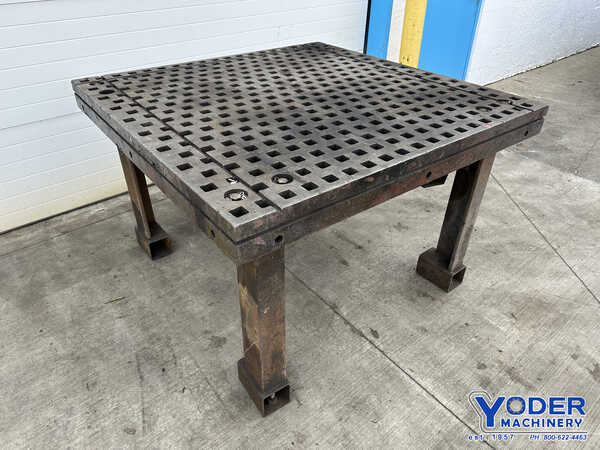 5' x 5' Acorn, welding table, x 5-1/2", stand - Image 1