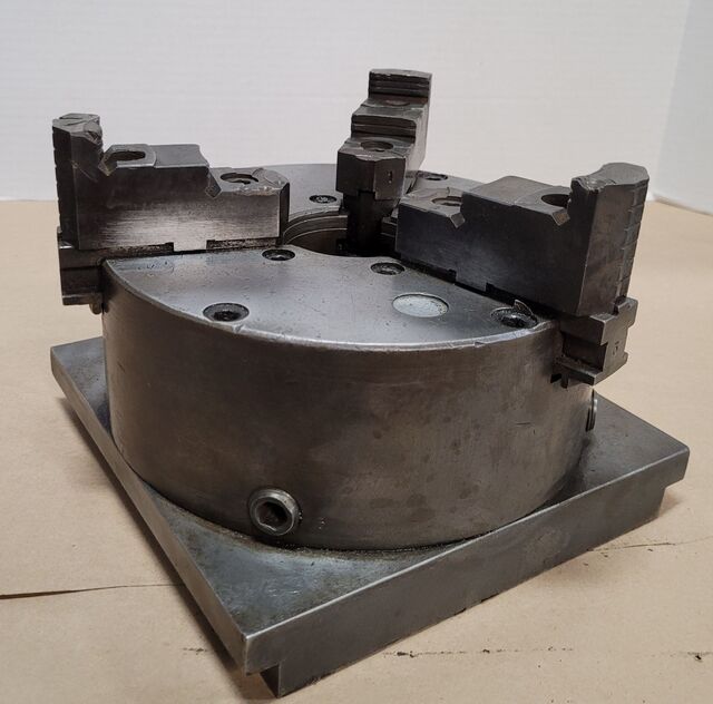 8" Buck #2083R, 3-jaw chuck, 1" center hole - Image 4
