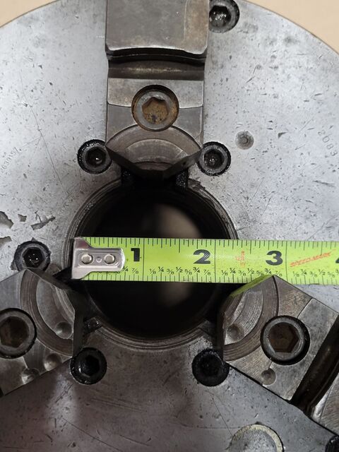 8" Buck #2083R, 3-jaw chuck, 1" center hole - Image 6