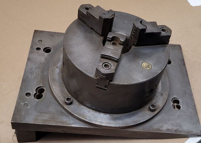 8" LeBlond, 3-jaw chuck, 14" x 10" x 4" angle plate - Image 2