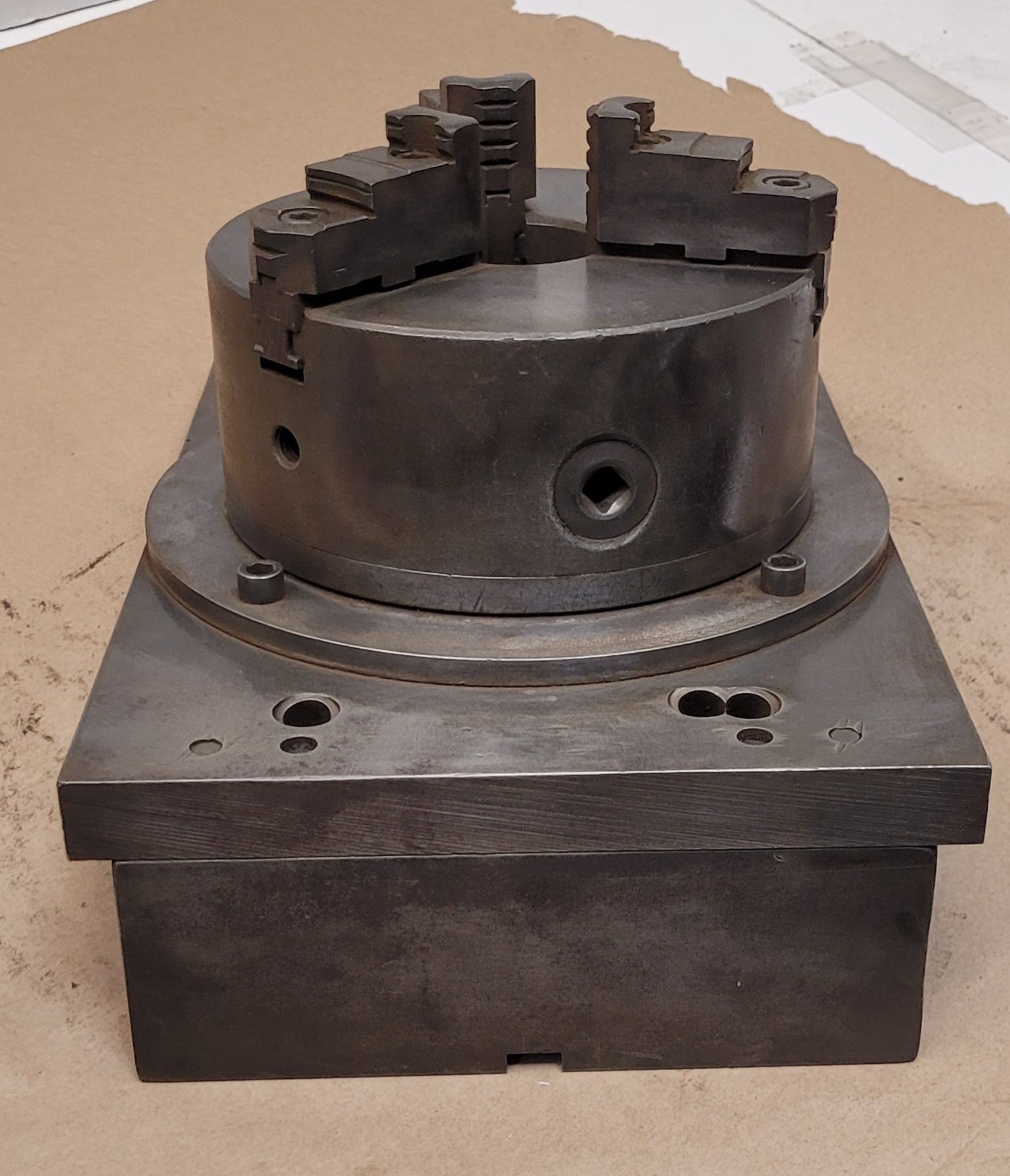 8" LeBlond, 3-jaw chuck, 14" x 10" x 4" angle plate - Image 4