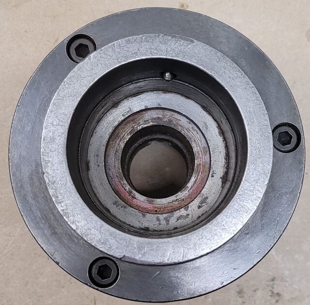 4" Buck #1434, 3-jaw chuck, 1" center hole - Image 5