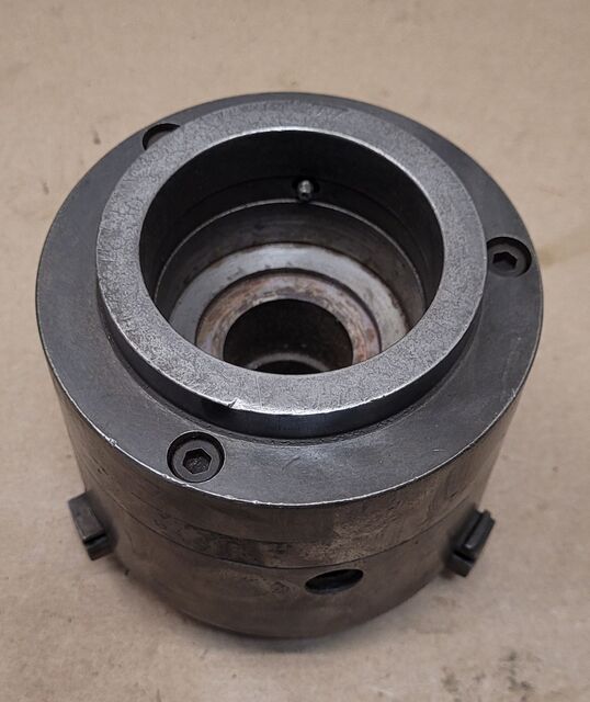 4" Buck #1434, 3-jaw chuck, 1" center hole - Image 6