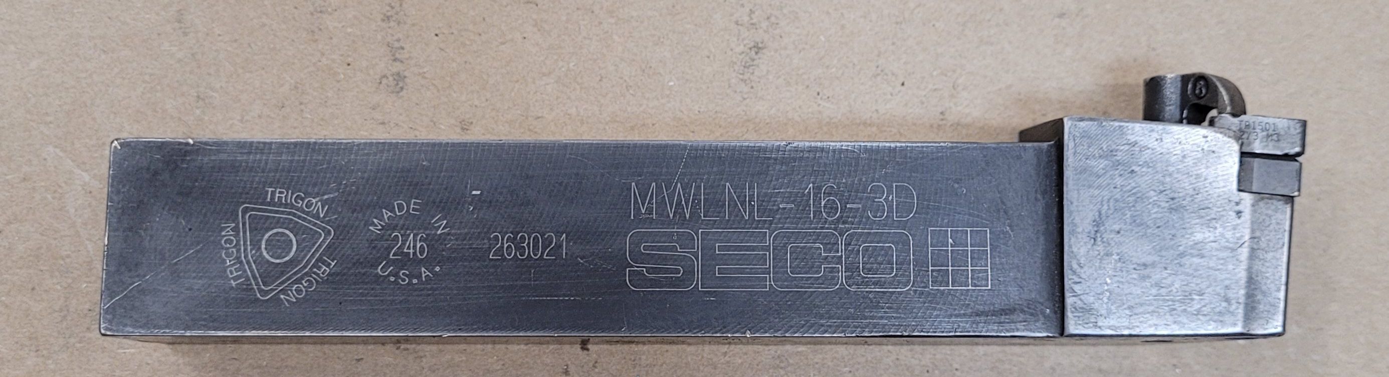Seco #MWLNL-16-3D, indexable turning tool holder - Image 2