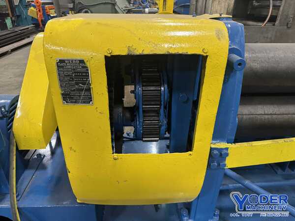 8' x 1/4" Webb #R3LR8008, plate bending rolls, 8" roll diameter, air drop end, forward/reverse, 1972 - Image 10