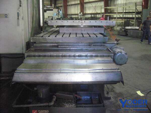 5" DeVlieg #5H-96, jig mill, 50" x 96" table, #50 NS, Newall digital read out, green buttons, 20 HP - Image 6