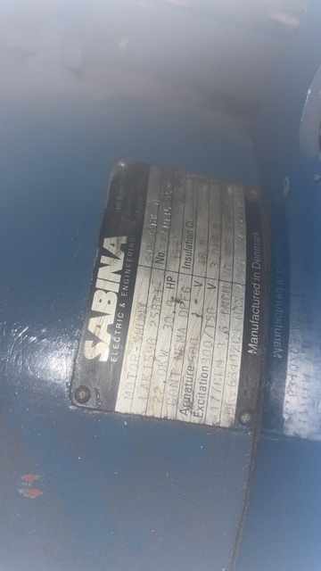 30 HP 1750 RPM Sabina, Frame 258AT, DPFG, 500 VA - Image 2