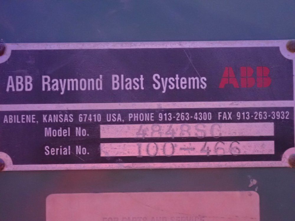 48" x 48" x 40" ABB #4848SC, Blast Cabinet, w/30" Turntable - Image 7