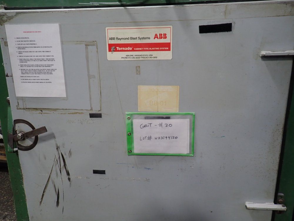 48" x 48" x 40" ABB #4848SC, Blast Cabinet, w/30" Turntable - Image 8