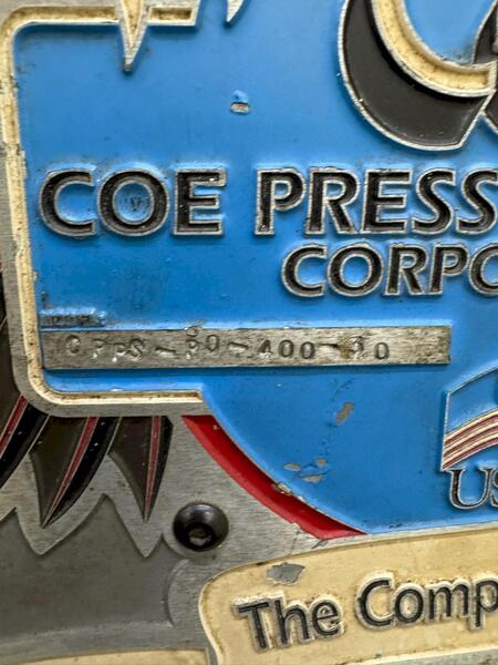 20000 lb. Coe Press Equipment #CPTR-PO-20030 / CPPS-PO-400-30 / CPRF-430, convention servo coil feed line - Image 7