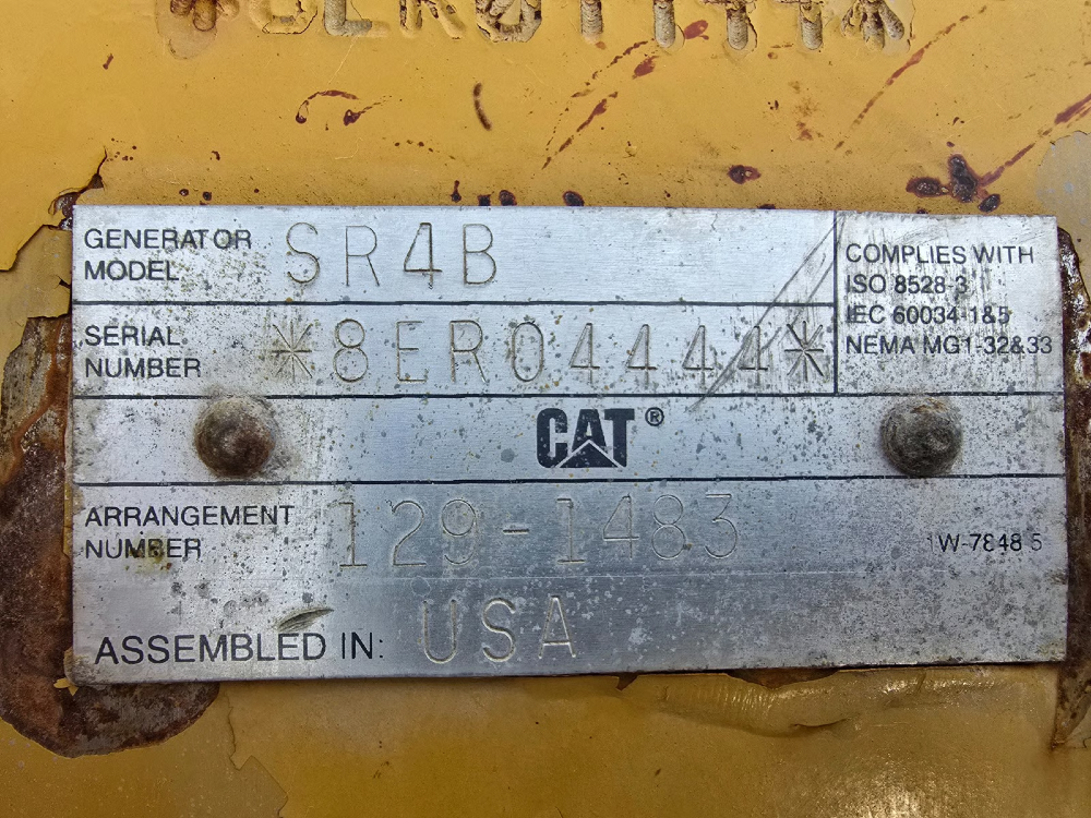 320 KW, 1800 RPM, Caterpillar #SR4B, Prime Rated Generator End, 12 lead, 480 Volts, 481 amps, 3PH, 1964 - Image 6