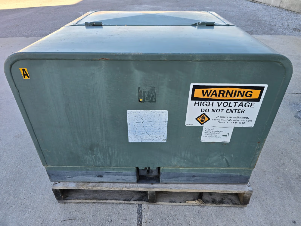 37.5 KVA 4160GY/2400 Primary, 240/120 Secondary, T & R Single Phase Pad Mount Transformer, (4 available) - Image 1