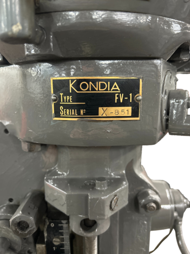 Clausing, Kondia #FV-1, vertical mill, 9" x48" table, Reconditioned - Image 3