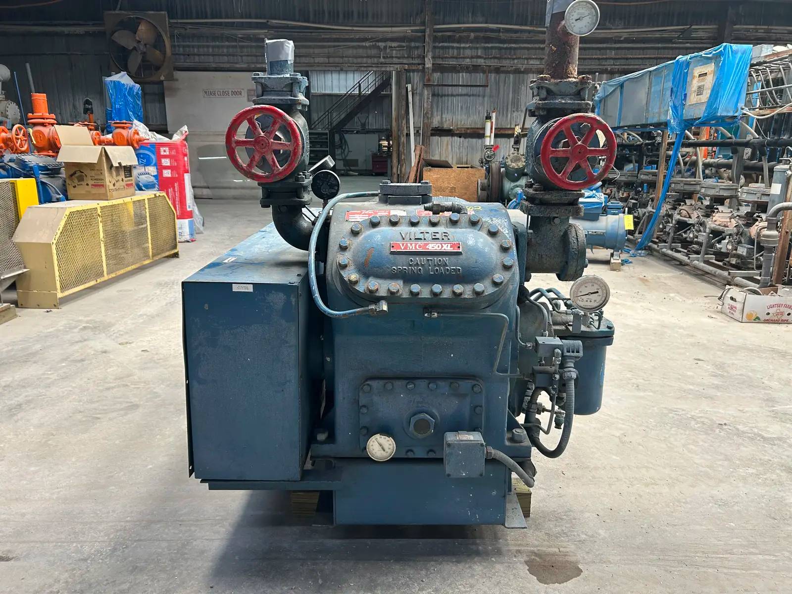 75 HP Vilter, 4-Cylinder Reciprocating Compressor Package, Belt Driven, 1200 RPM, 525 psig, R-717, 460 V. - Image 5