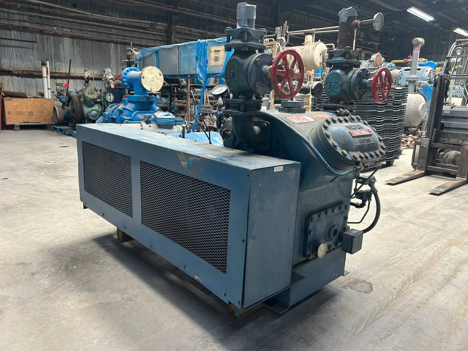 75 HP Vilter, 4-Cylinder Reciprocating Compressor Package, Belt Driven, 1200 RPM, 525 psig, R-717, 460 V. - Image 6