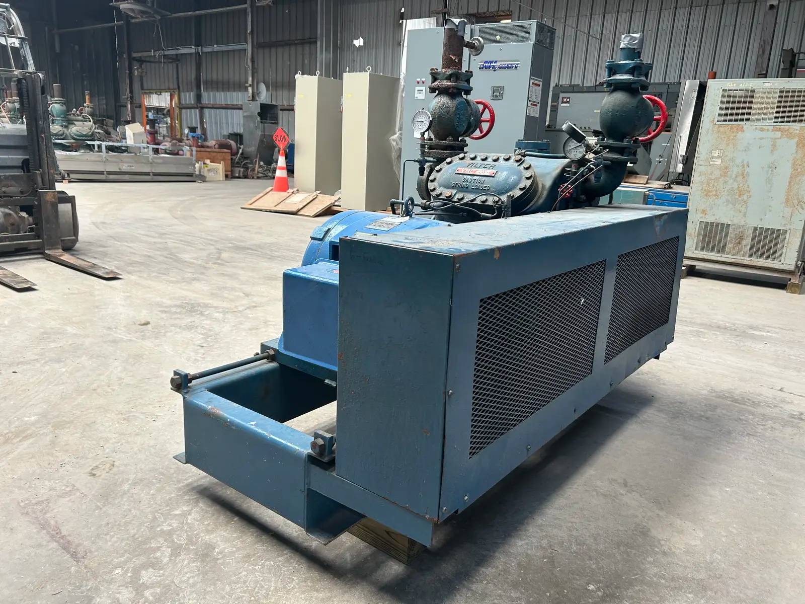 75 HP Vilter, 4-Cylinder Reciprocating Compressor Package, Belt Driven, 1200 RPM, 525 psig, R-717, 460 V. - Image 8