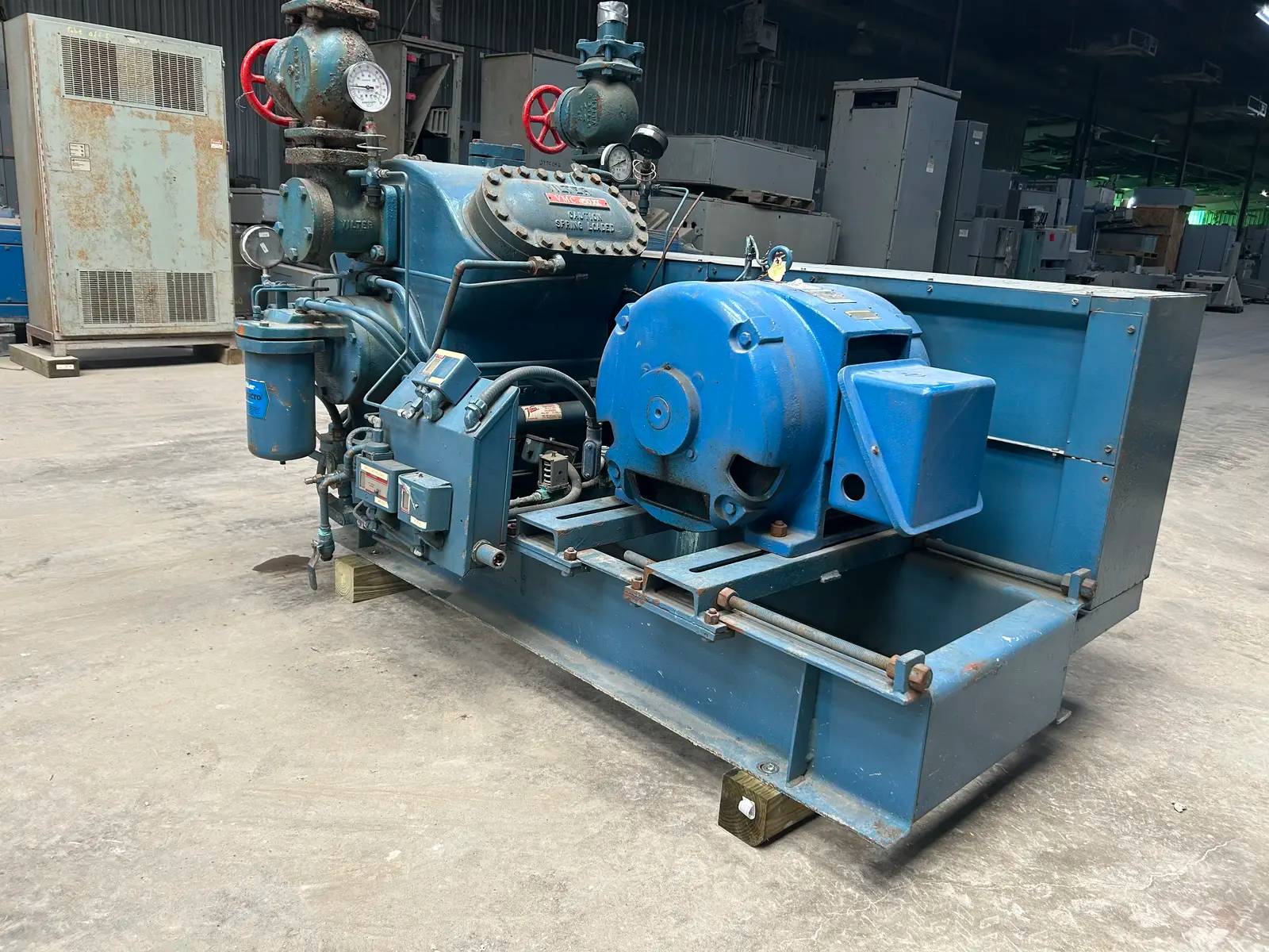 75 HP Vilter, 4-Cylinder Reciprocating Compressor Package, Belt Driven, 1200 RPM, 525 psig, R-717, 460 V. - Image 9