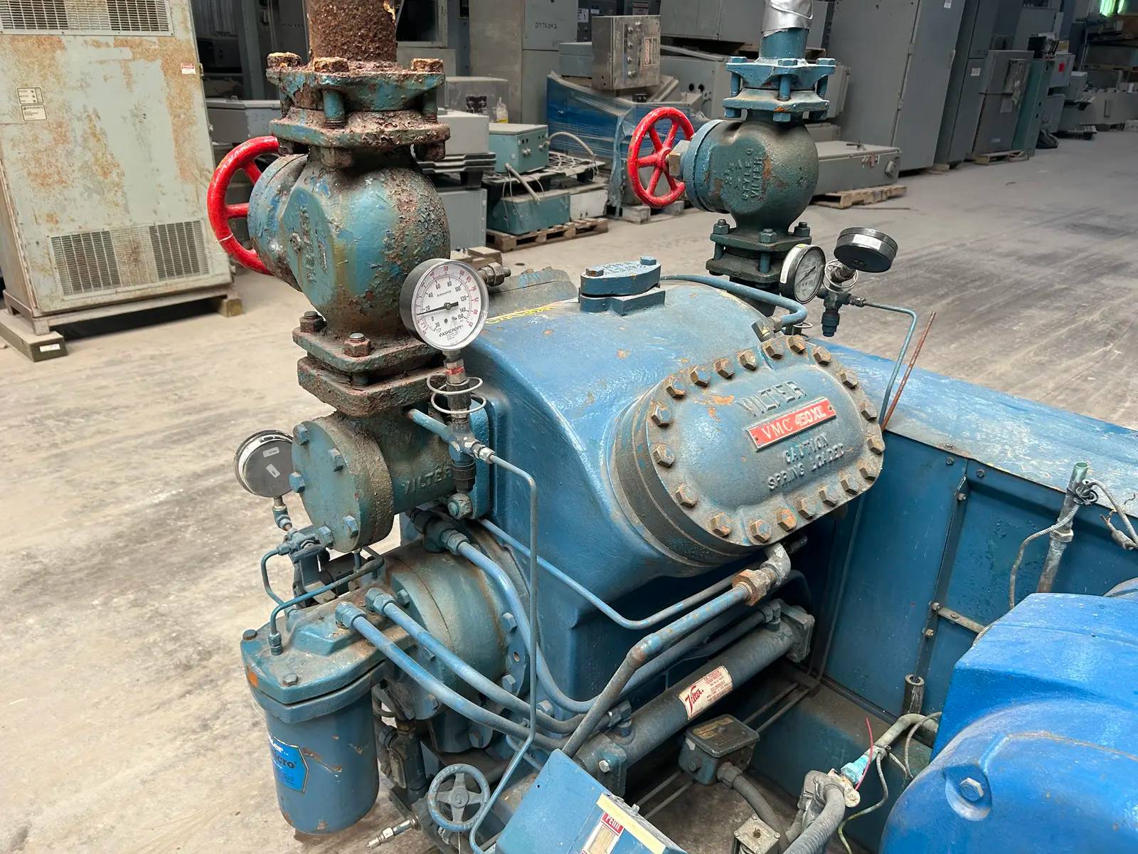 75 HP Vilter, 4-Cylinder Reciprocating Compressor Package, Belt Driven, 1200 RPM, 525 psig, R-717, 460 V. - Image 10