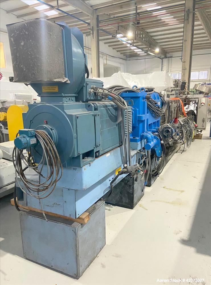 3.5" Theysohn #TSK-090, twin screw co-rotating compounding line, 36:1 L/D, 300 RPM, 1,102 lb/hr, underwater - Image 4