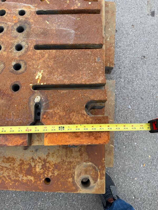 42" width x 27" L x 4" H T-Slotted Bolster Plate - Image 4