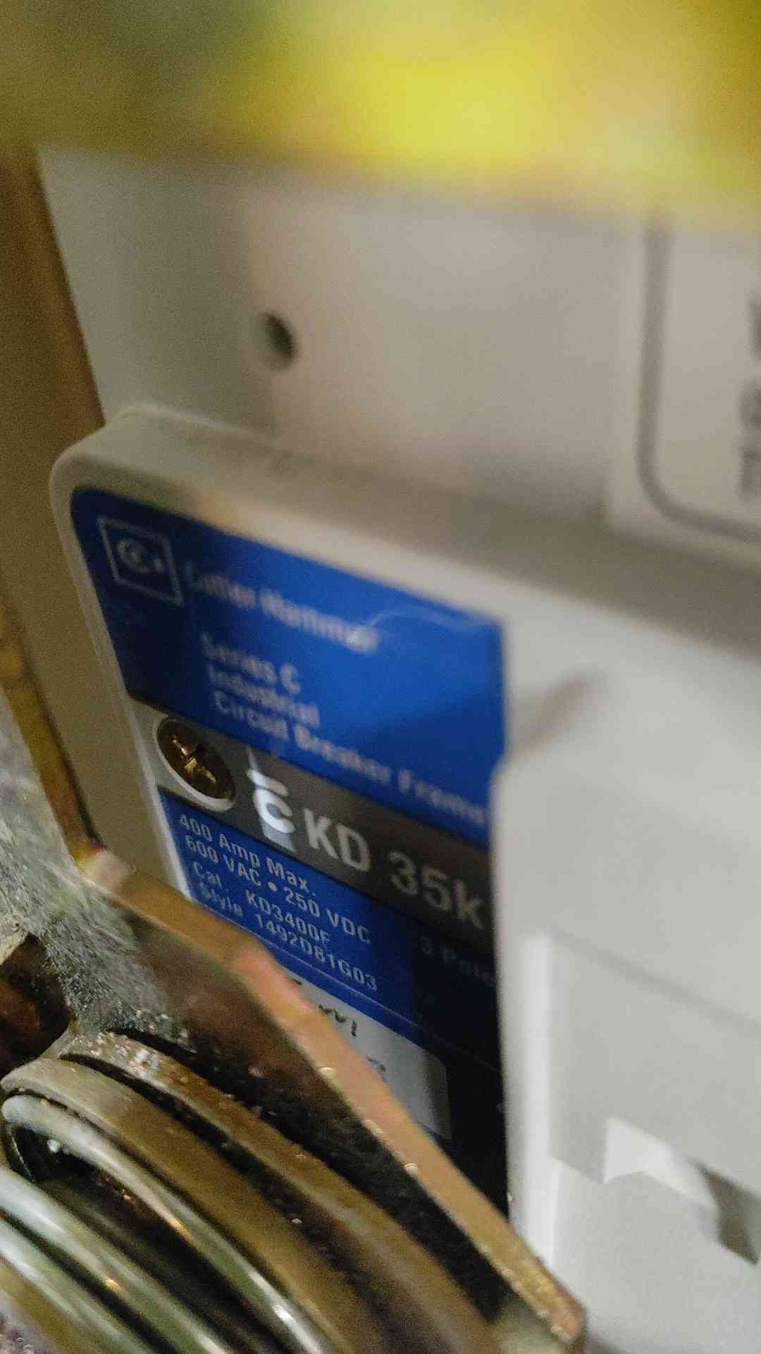 400 Amp. Trane #CVSF0199, Motor Control, 460 Volts, 3PH, KD35K 250A Breaker, 3 120A CH Contactors (3 - Image 9