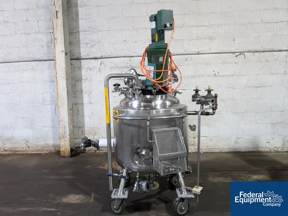 40 gallon Precision, Reactor, 316 Stainless Steel, 29" diameter x 24" straight side, dish top & bottom, 45 - Image 1
