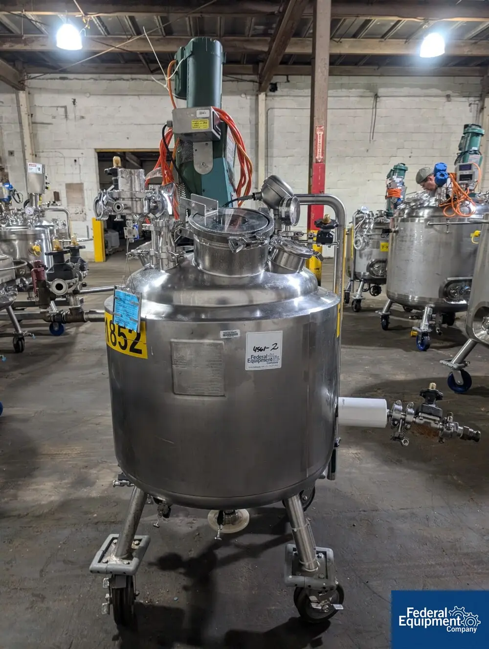 40 gallon Precision, Reactor, 316 Stainless Steel, 29" diameter x 24" straight side, dish top & bottom, 45 - Image 4