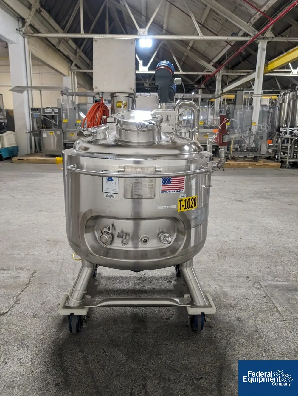 53 gallon Precision, Reactor, 316 Stainless Steel, 28" diameter x 17" straight side, dish top & bottom, 45 - Image 4