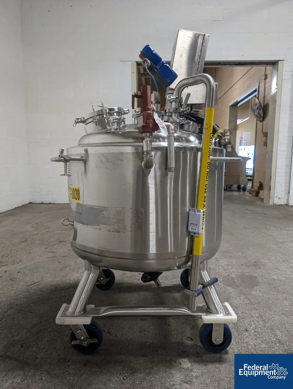 53 gallon Precision, Reactor, 316 Stainless Steel, 28" diameter x 17" straight side, dish top & bottom, 45 - Image 5