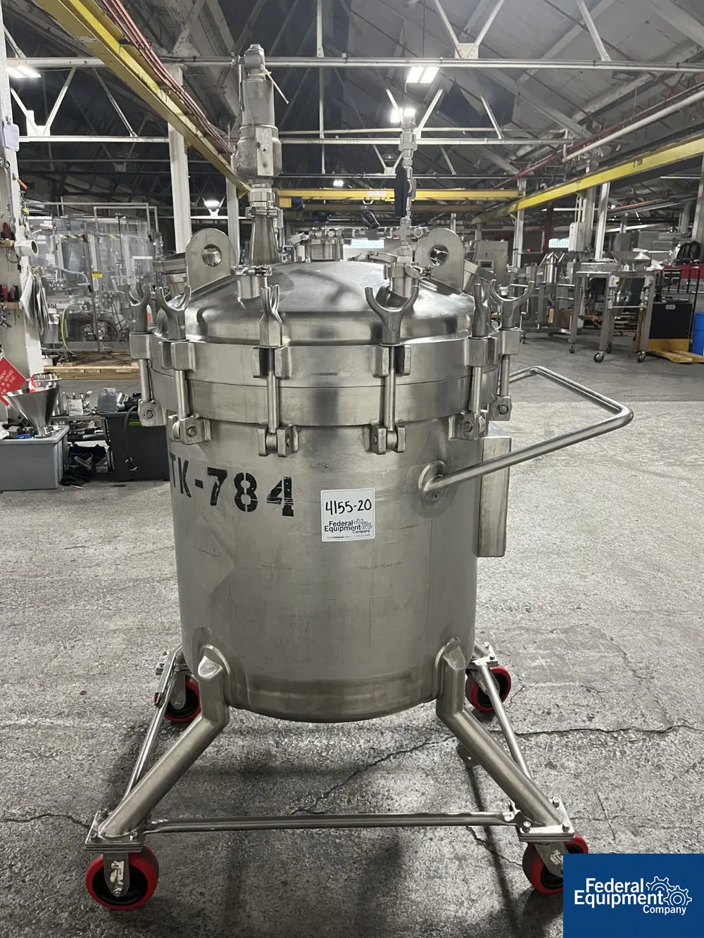 79 gallon Northland, Receiver Tank, 316L Stainless Steel, 28" diameter x 23" straight side, dish top & - Image 4