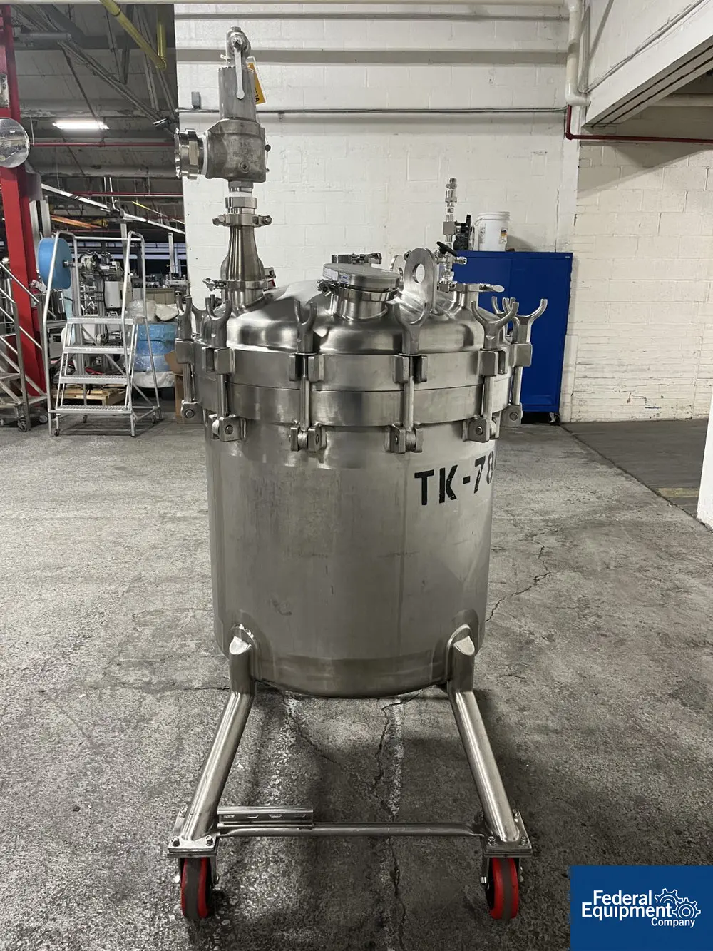 79 gallon Northland, Receiver Tank, 316L Stainless Steel, 28" diameter x 23" straight side, dish top & - Image 5