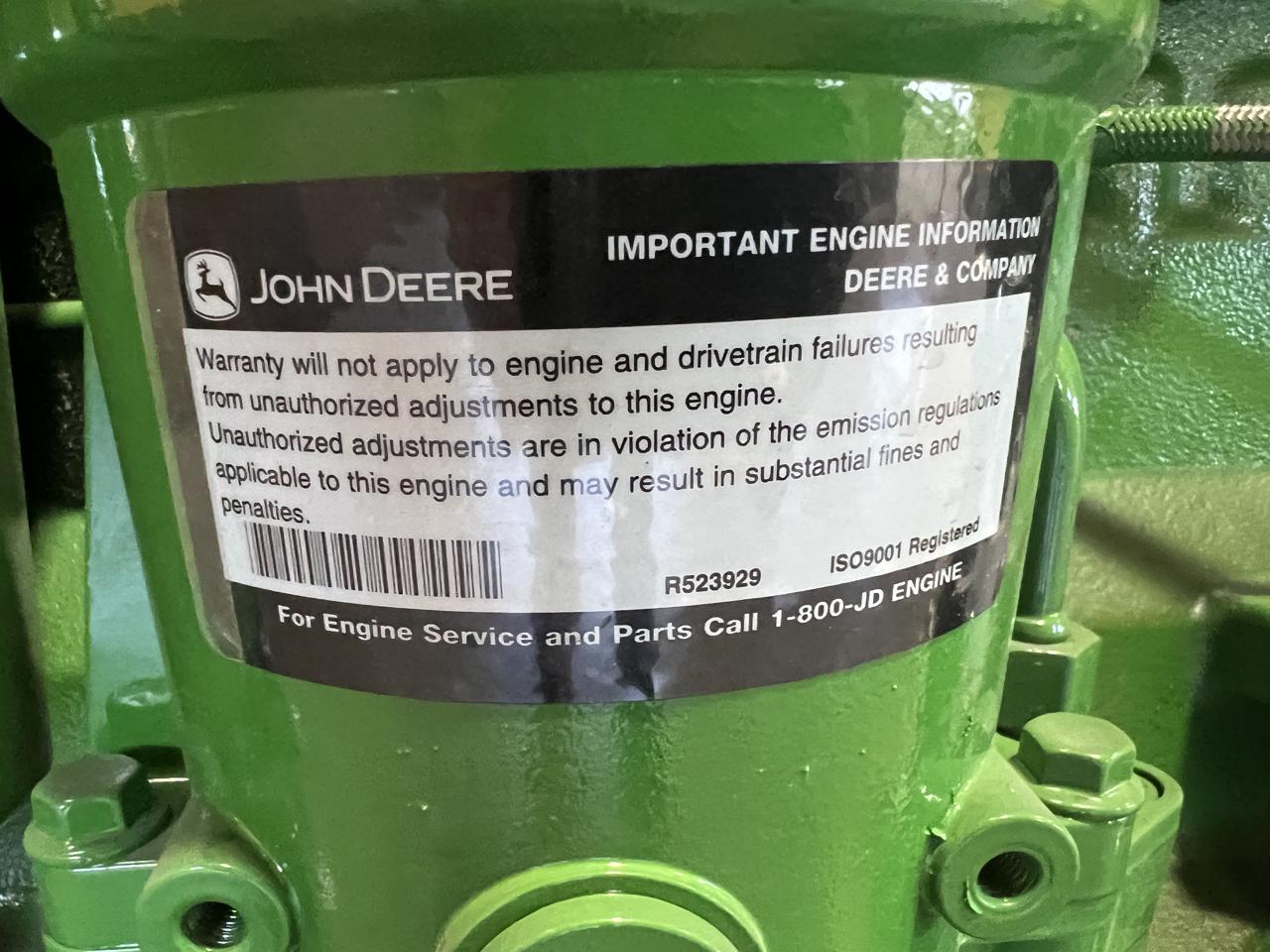John Deere #6090HN001, replacement engine, to fit JD 4930 spraying machine, new surplus, 2011 - Image 10