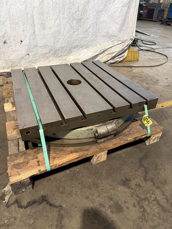 36" x 36" Lucas, air lift rotary table, 6 t-slots - Image 2