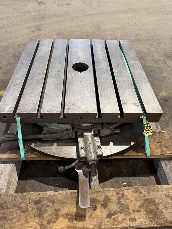 36" x 36" Lucas, air lift rotary table, 6 t-slots - Image 3