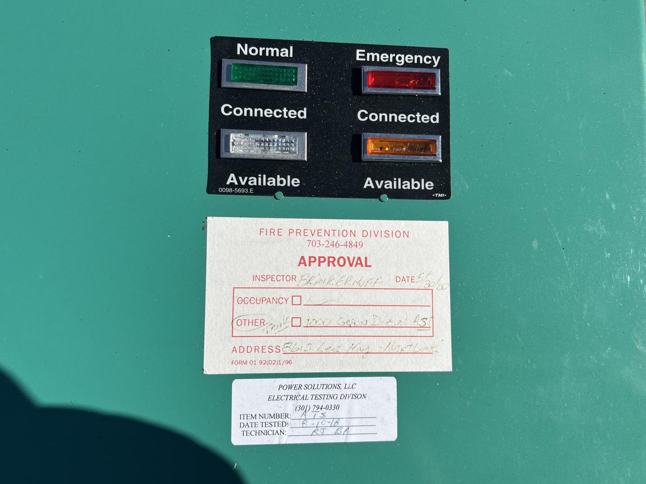 800 Amp. Onan, Cummins #OTD-3383515, automatic transfer switch, Nema 1, 480 Volts, 1999 - Image 8