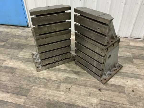 16" DeVlieg, T-slotted angle plates, cast iron construction, stackable, set of 2 - Image 1